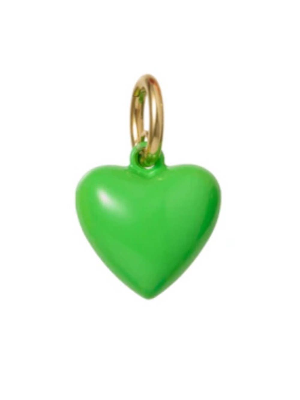 Roxanne Assoulin The Mini Puffy Heart Charm - Green Apple